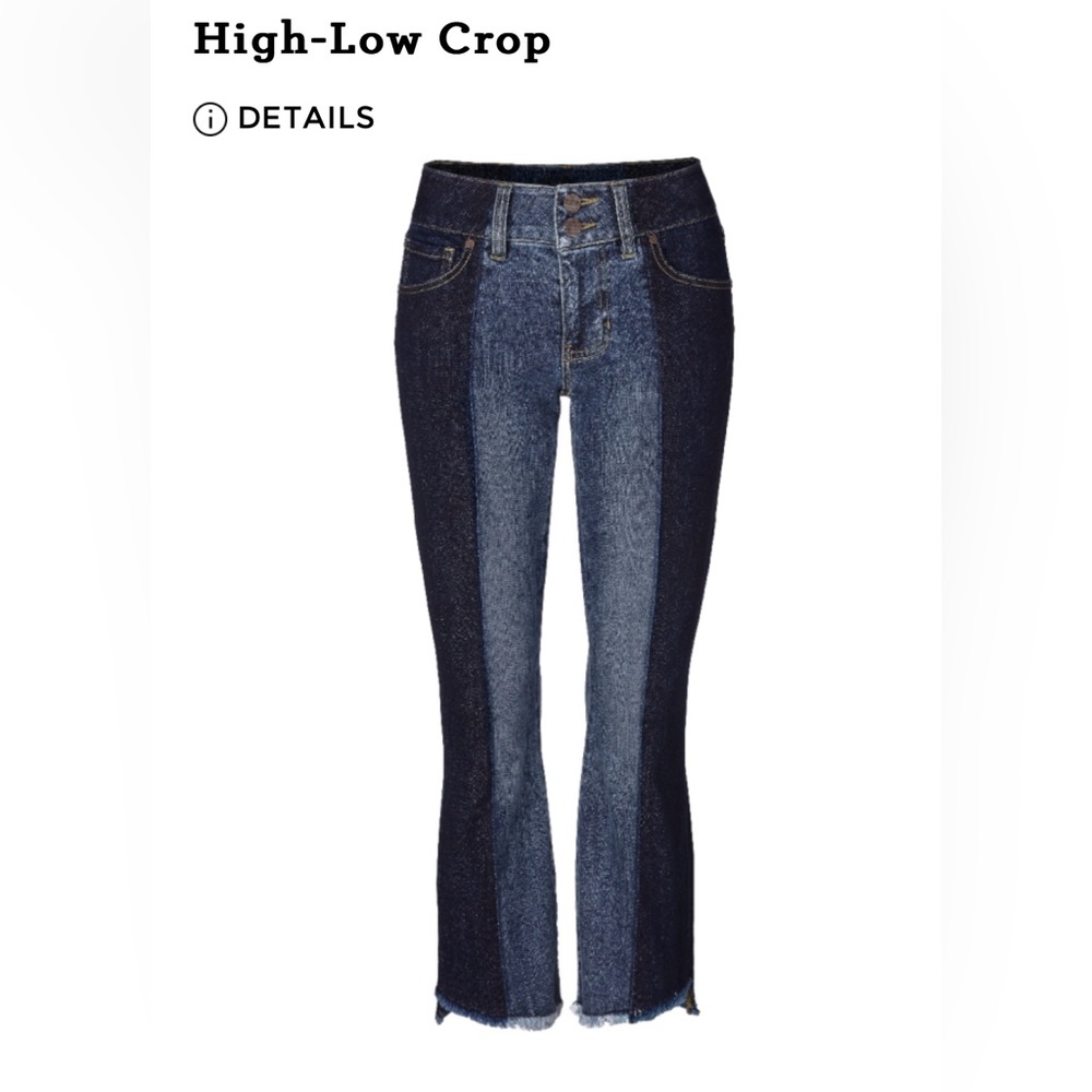 Cabi High Low Jeans - two toned, spring 2023 season
